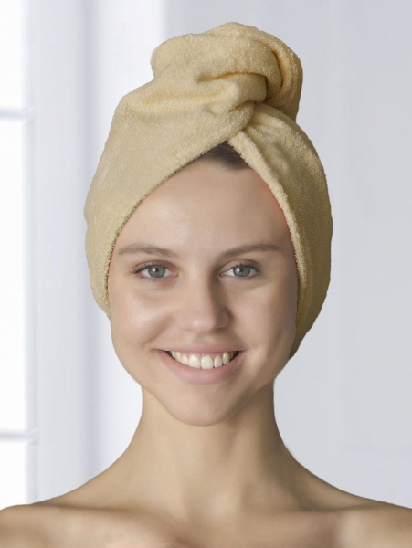 Чалма женская, 100% хлопок (Бежевый)