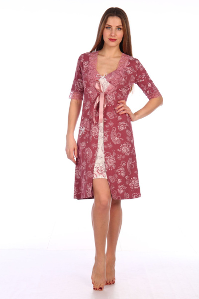 Комплект женский, модель 447, трикотаж (Элегия, сухая роза  )