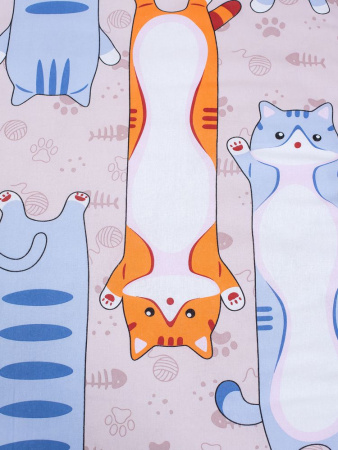 Комплект постельного белья 1,5-спальный, бязь "Комфорт", детская расцветка (Кот батон)