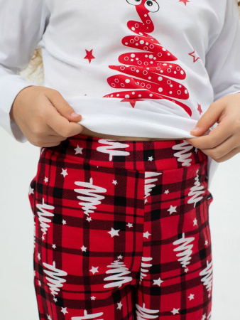 Пижама детская, модель 324, трикотаж (Змейка, красный)