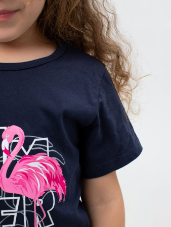 Пижама детская, модель 326, трикотаж (Фламинго, синий)