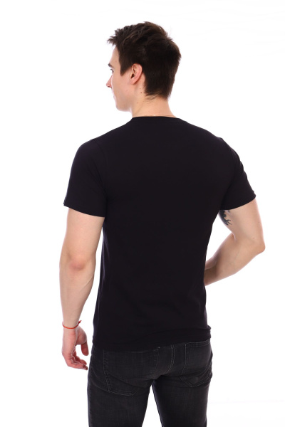 Футболка мужская, модель 214, трикотаж (Черный)