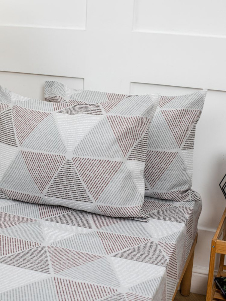 Наволочка 40*60 см, бязь "Комфорт" (Галактика, шоколад)