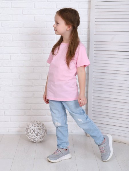 Футболка детская, модель 321, трикотаж (Светло-розовый)