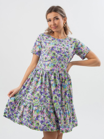 Платье женское, модель 174, трикотаж (Незабудка)