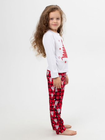 Пижама детская, модель 324, трикотаж (Змейка, красный)