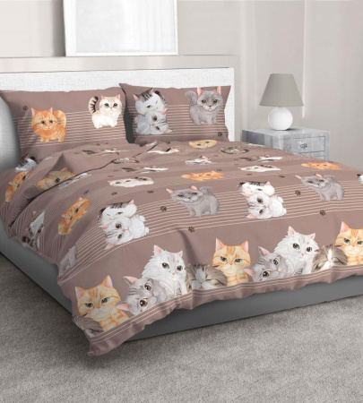 Комплект постельного белья 2-спальный с Евро простыней, перкаль (Томми)