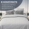 Комплект постельного белья 2-спальный, бязь "Комфорт" (Натурель, светло-серый)
