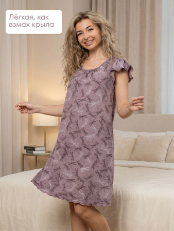 Сорочка ночная женская,мод. 426,трикотаж (Стрекоза, лиловый)