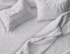 Простыня на резинке 180*200 см, бязь "Комфорт", борт 25 см (Натурель, светло-серый)