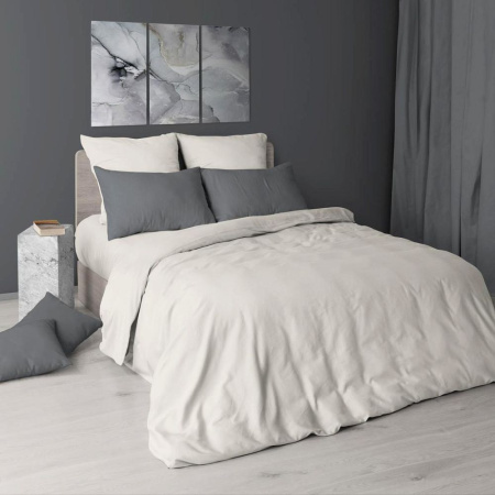 Простыня 1,5-спальная, перкаль гладкокрашеный (Тофу)