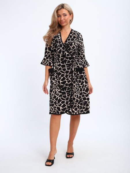 Халат женский, модель 130, трикотаж (Жираф)