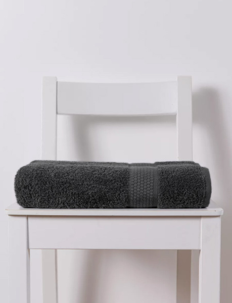 Махровое гладкокрашеное полотенце 100*150 см 400 г/м2 (Графит)
