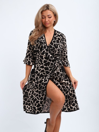 Халат женский, модель 130, трикотаж (Жираф)