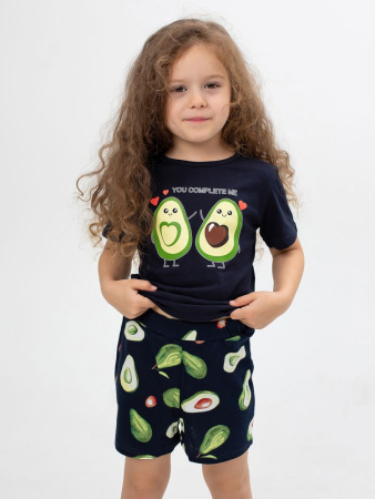 Пижама детская, модель 326, трикотаж (Авокадо, синий)