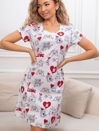 Сорочка ночная женская,мод. 450,трикотаж (Котики)