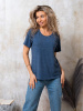 Футболка женская, модель 155, трикотаж (Джинс)