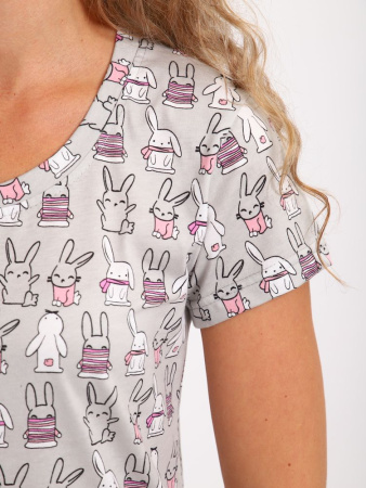 Сорочка ночная женская,мод. 450,трикотаж (Зайчата  )