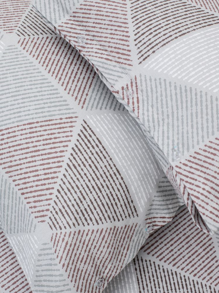 Наволочка 50*70 см, бязь "Комфорт", на пуговицах (Галактика, шоколад)