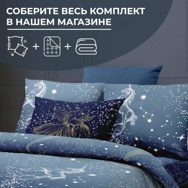 Пододеяльник 2-спальный, перкаль (Млечный путь)