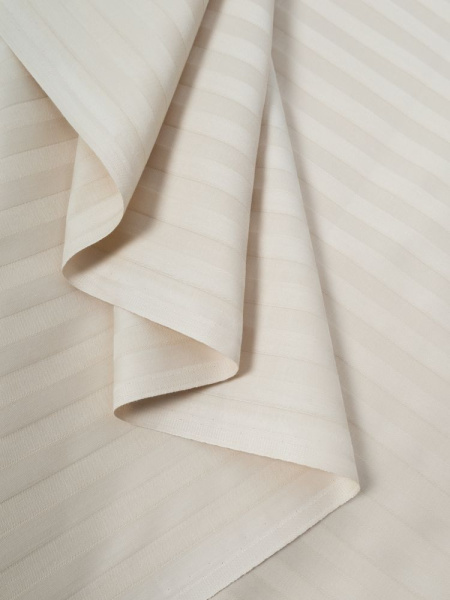 Наволочка 50*70 см, сатин-страйп, на молнии (Бежевый)