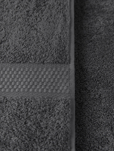 Махровое гладкокрашеное полотенце 100*150 см 400 г/м2 (Графит)