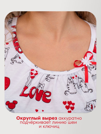 Сорочка ночная женская,мод. 426,трикотаж (Котики)