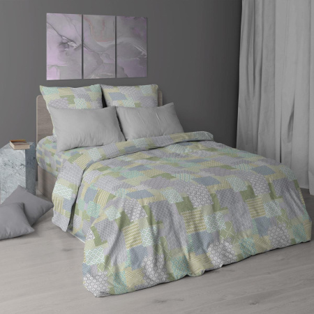 Комплект постельного белья Семейный, перкаль (Судока)