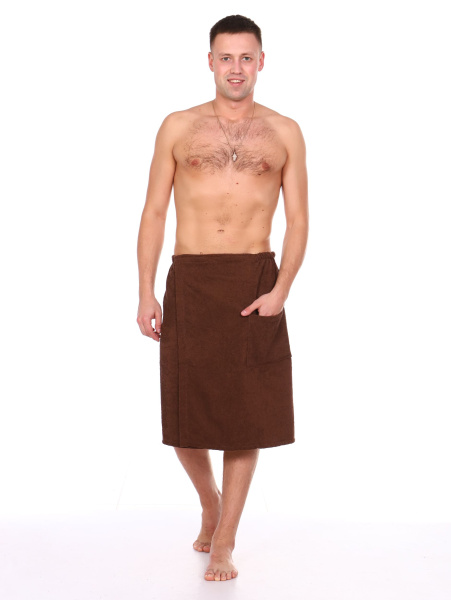 Килт мужской на липучке,100 % хлопок (Шоколад)