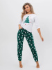 Пижама женская, модель 162, трикотаж (Змейка, зелёный)