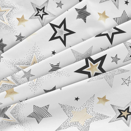 Комплект постельного белья Евромакси, бязь  ГОСТ (Звездный час, бежевый)