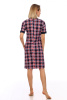 Халат женский, модель 124,трикотаж  (Шотландка, розовый)