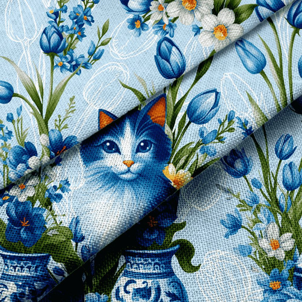 Комплект полотенец 48*60 см, 3 шт., рогожка (Декоративные котики)