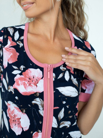 Халат женский, модель 124,трикотаж  (Цветение)