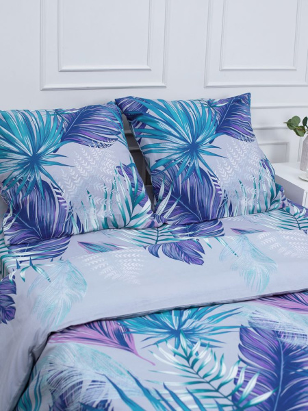 Комплект постельного белья Евромакси, перкаль (Мира, серый)