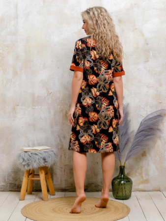 Халат женский, модель 124,трикотаж  (Тропики)