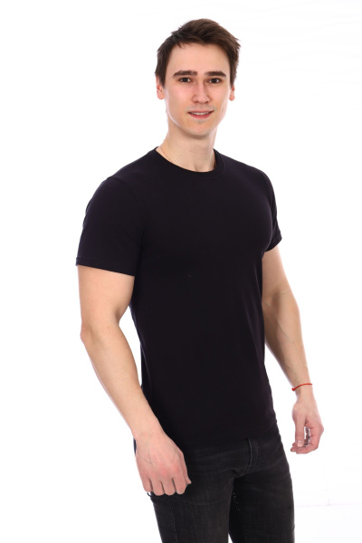 Футболка мужская, модель 214, трикотаж (Черный)