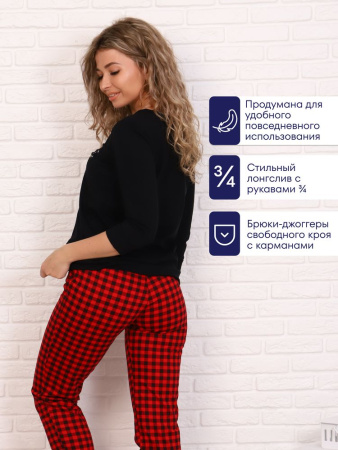 Пижама женская, модель 162, трикотаж (Кошка)