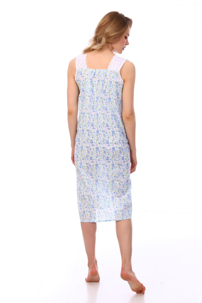 Сорочка ночная женская,модель 4031,ситец (Весна, голубой )