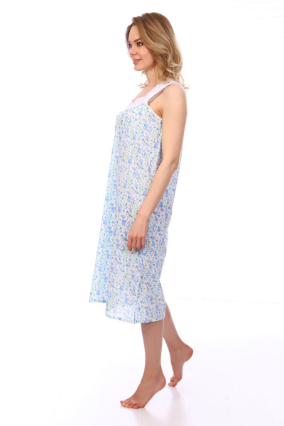 Сорочка ночная женская,модель 4031,ситец (Весна, голубой )