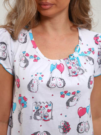 Сорочка ночная женская,мод. 426,трикотаж (Милые ежи)