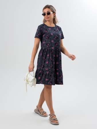 Платье женское, модель 174, трикотаж (Панды)