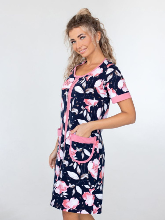 Халат женский, модель 124,трикотаж  (Цветение)