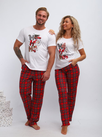 Пижама мужская, модель 218, трикотаж (Новый год)