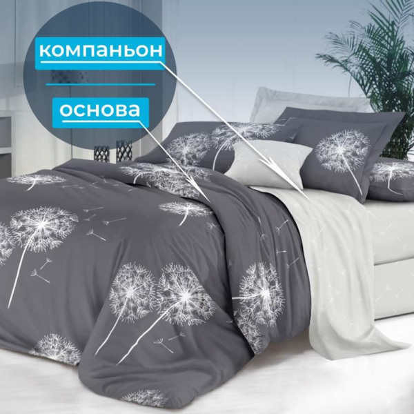 Комплект постельного белья Евростандарт, сатин "Престиж" (Дуновение)