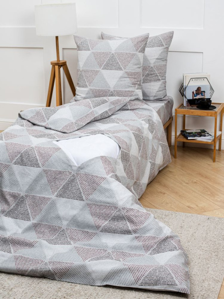 Пододеяльник 1,5-спальный, с вырезом "ромб", бязь "Комфорт" (Галактика, шоколад)