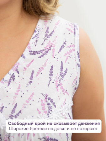 Сорочка ночная женская,мод. 431, трикотаж 60-70 (Лаванда)