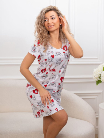 Сорочка ночная женская,мод. 450,трикотаж (Котики)