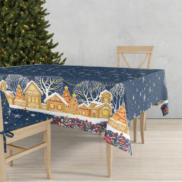 Скатерть 150*150 см, рогожка (Полночь)