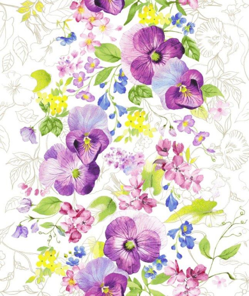 Полотенце 50*70 вафельное (Виола)